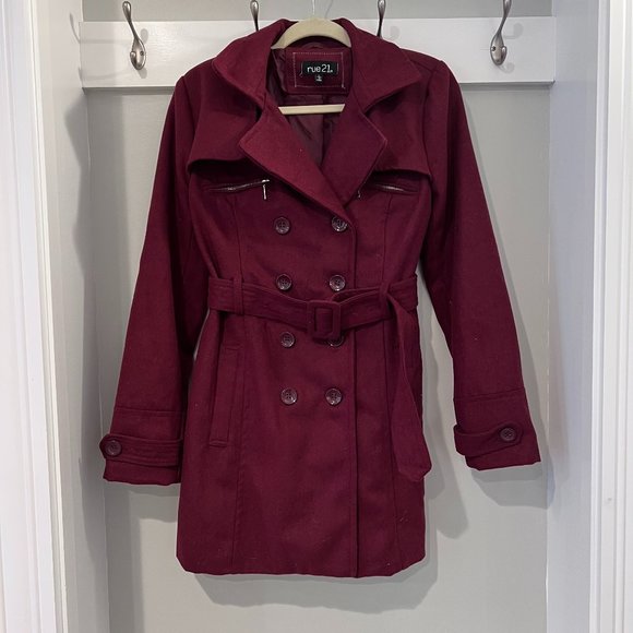 Rue21 Jackets & Blazers - Maroon Trench Coat